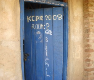 An encouraging message on a classroom door.