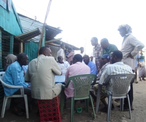 Gathering to talk in the Somali Community